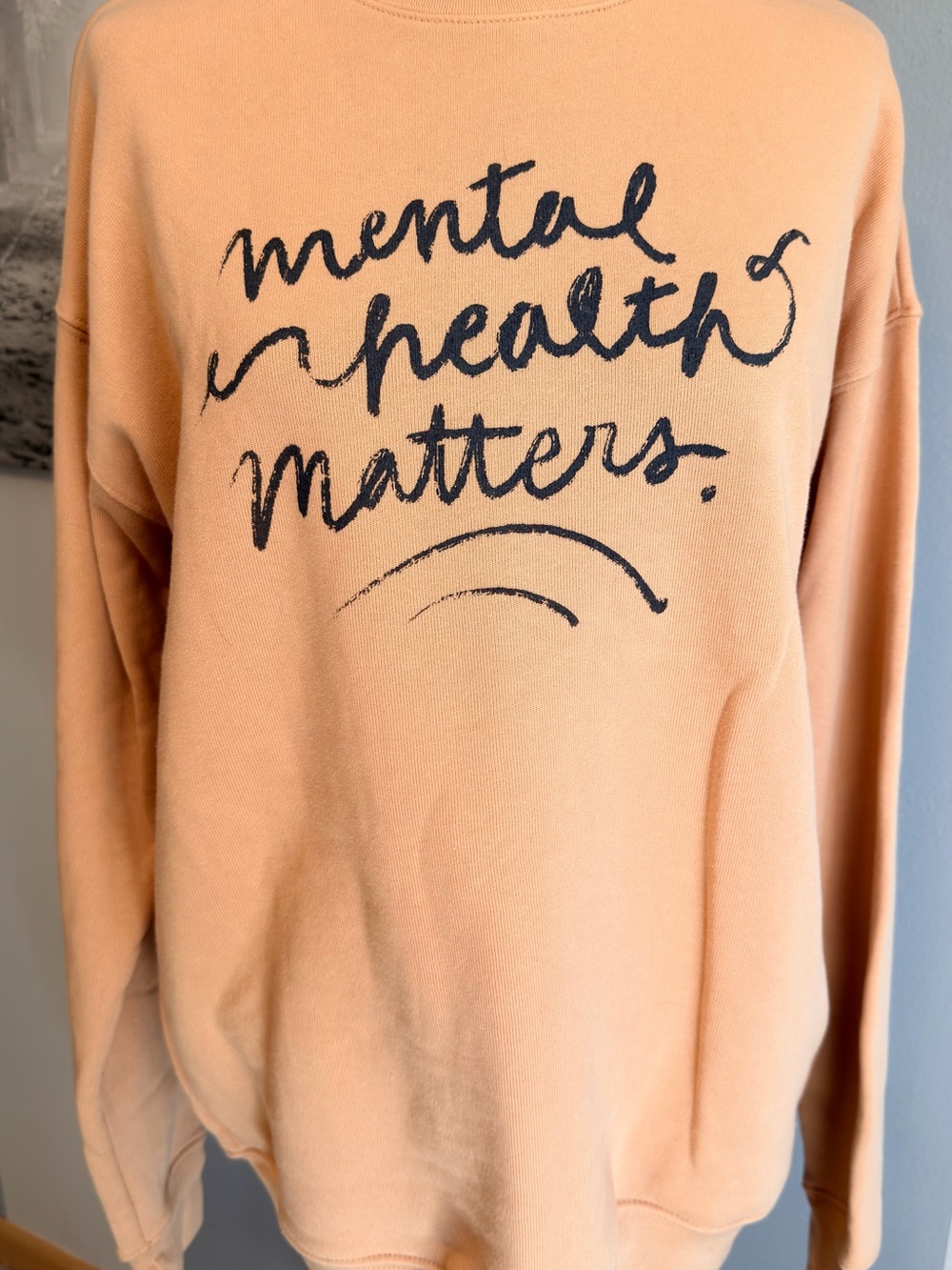 "Mental Health Matters" Graphic Crewneck Sweatshirt - Unbranded